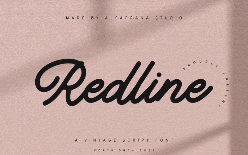 Redline - Vintage scriptlettertype