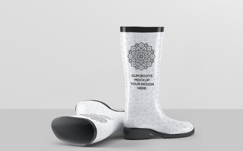 Mockup di stivali di gomma - stivali di gomma 5