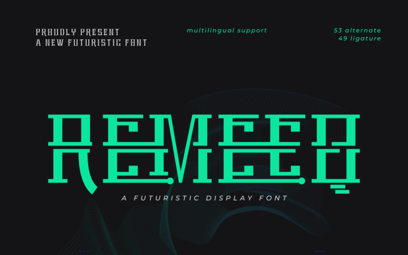 Remeeq | Futuristisk stil teckensnitt
