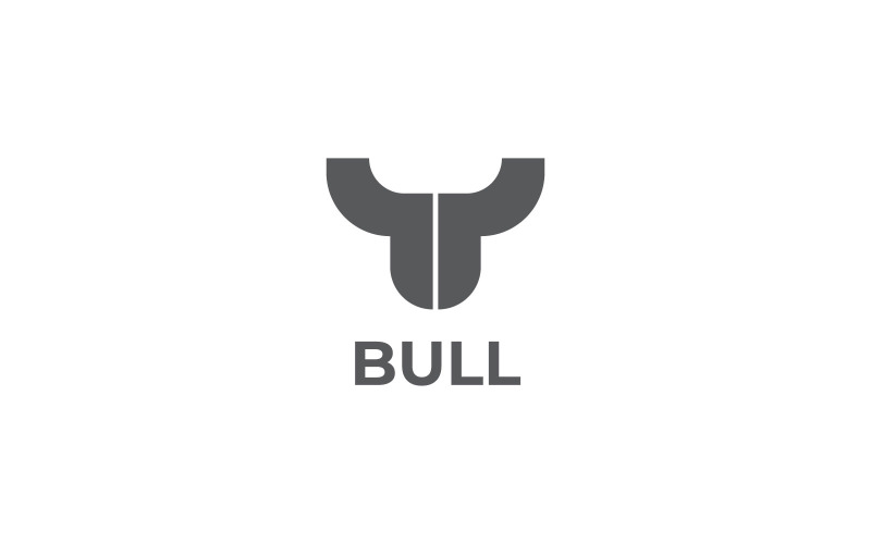 Vetor de modelo de design de logotipo de touro