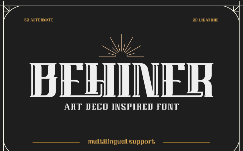 BEHINER | Typsnitt i art déco-stil
