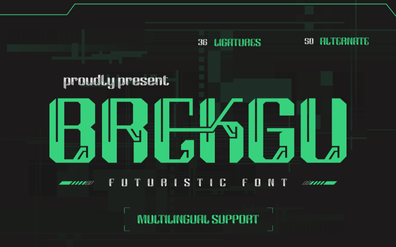 BREKGU | Lettertype in futuristische stijl