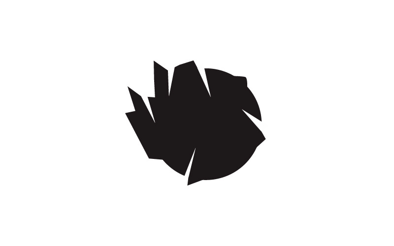 Design de modelo de logotipo esportivo Rough Ball Shoot