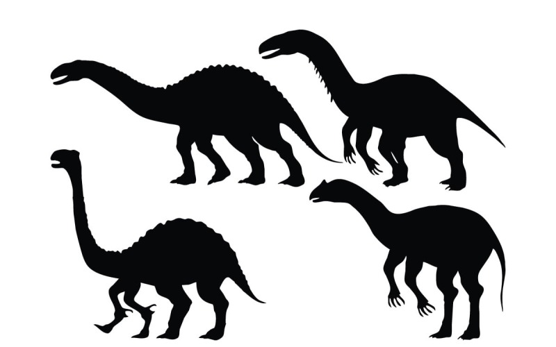Dinosaur siluett vektor samling