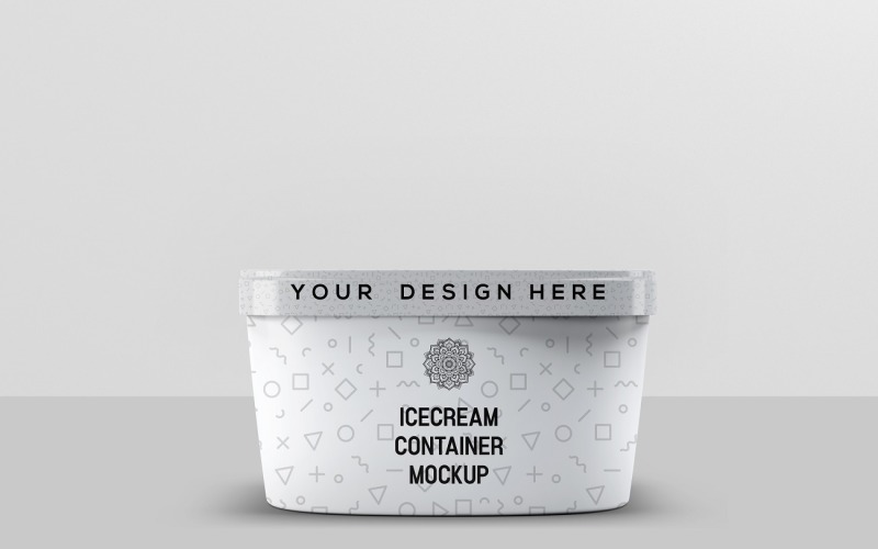 Mockup di contenitore per gelato