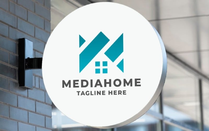 Plantilla de logotipo Media Home Pro