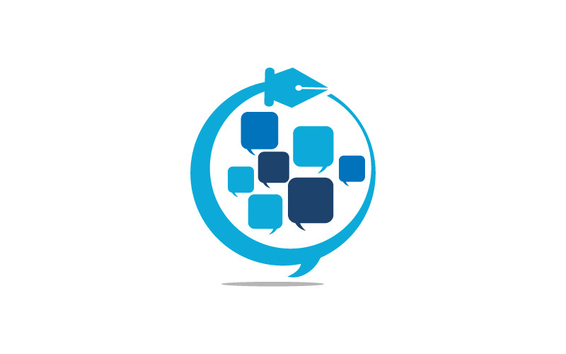 Modelo de design de logotipo de soluções de compartilhamento