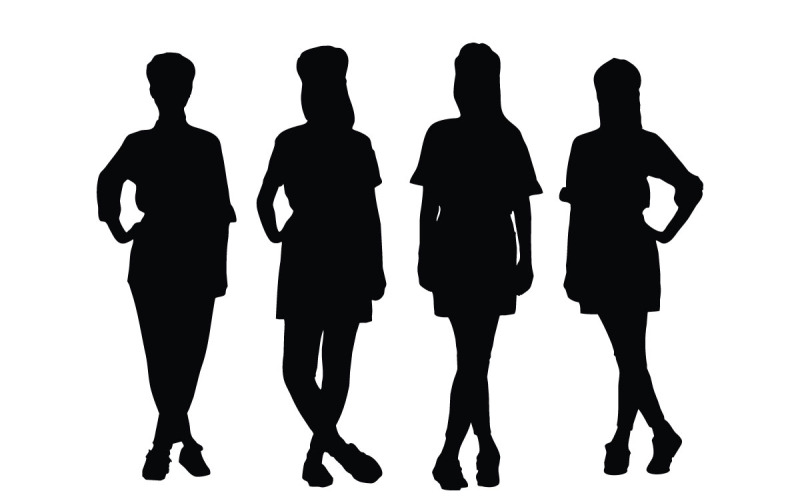 Collezione di design silhouette ragazza da forno