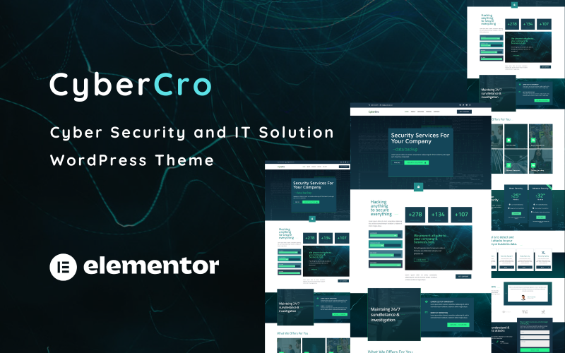 CyberCro - 网络安全和 IT 解决方案一页 WordPress 主题