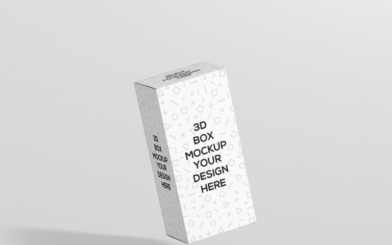 Long Vertical Rectangle Box Mockup 2 - TemplateMonster