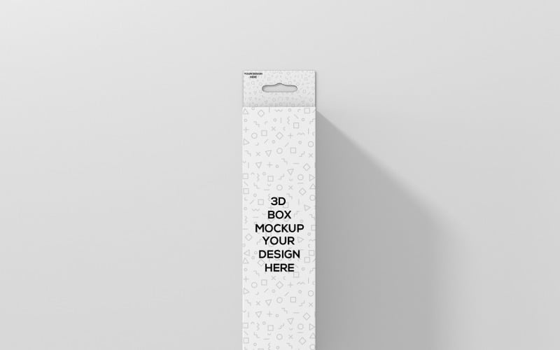 Maqueta de Caja para Colgar Rectangular Delgada y Alta 5