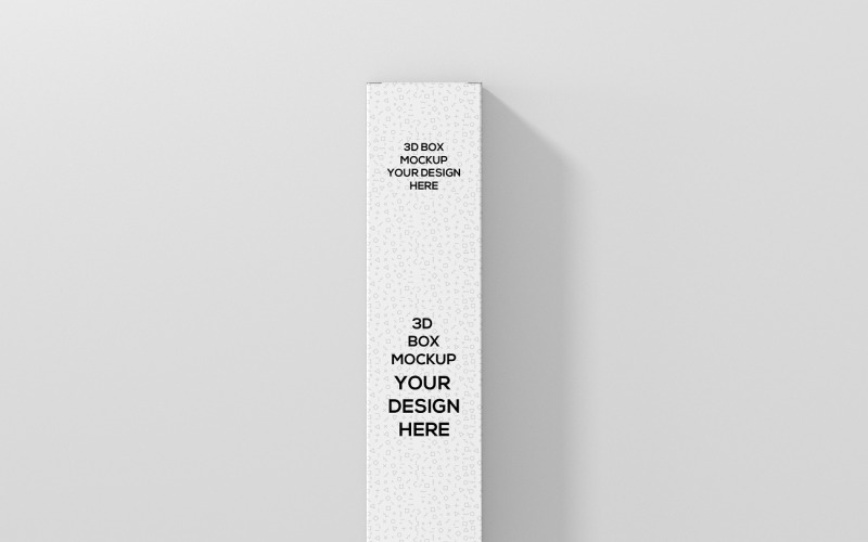 Mockup di scatola rettangolare lunga piatta 5