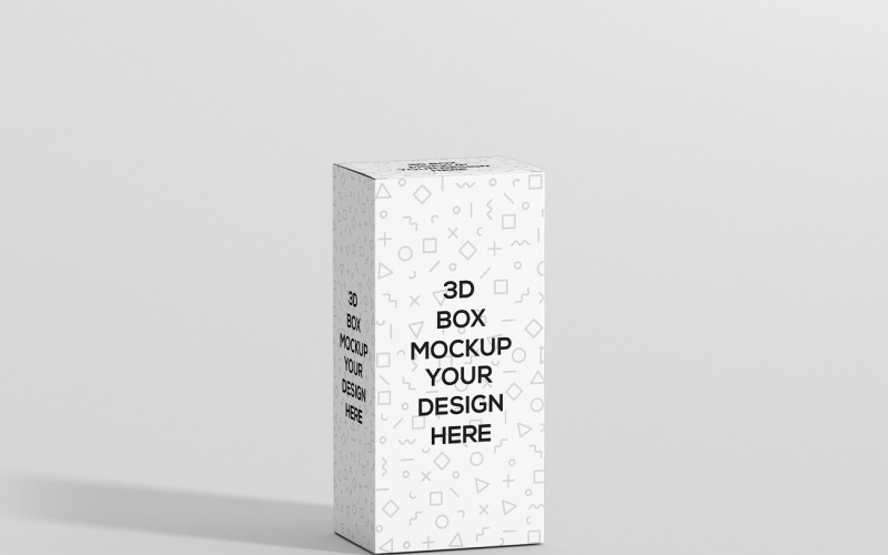 Mockup di scatola rettangolare verticale lunga
