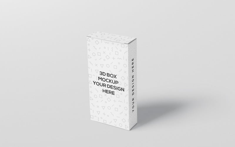 Мокап Slim High Rectangle Box 2