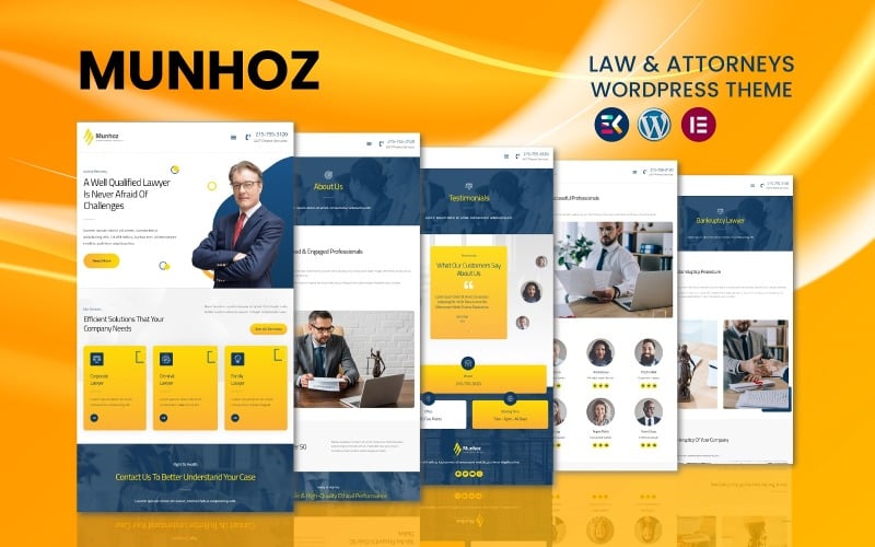 Munhoz - 律师事务所和律师 WordPress 主题