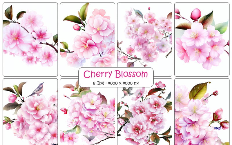 Realistischer Kirschblütenhintergrund, schöne japanische Sakura-Zweigrosablüten