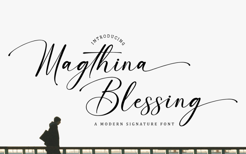Magthina Blessing Signature-Schriftart