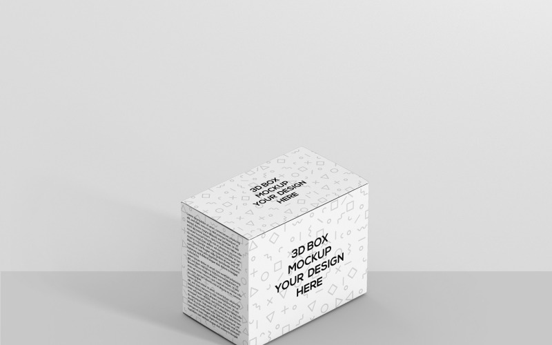 Maquette de boîte rectangulaire haute 3