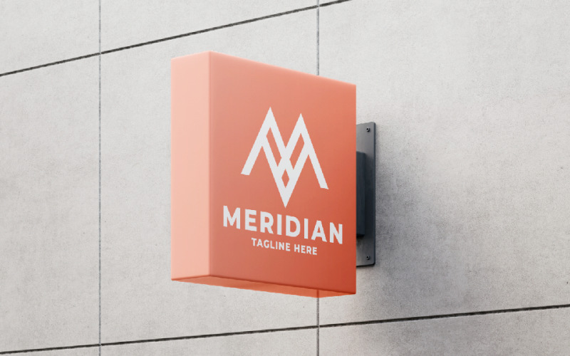 Meridian Business Letter M Pro logotyp mall