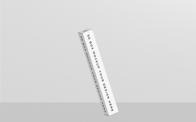 Mockup de caja de embalaje de rectángulo alto delgado 2