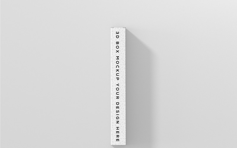 Mockup di scatola per imballaggio rettangolare alto sottile 5