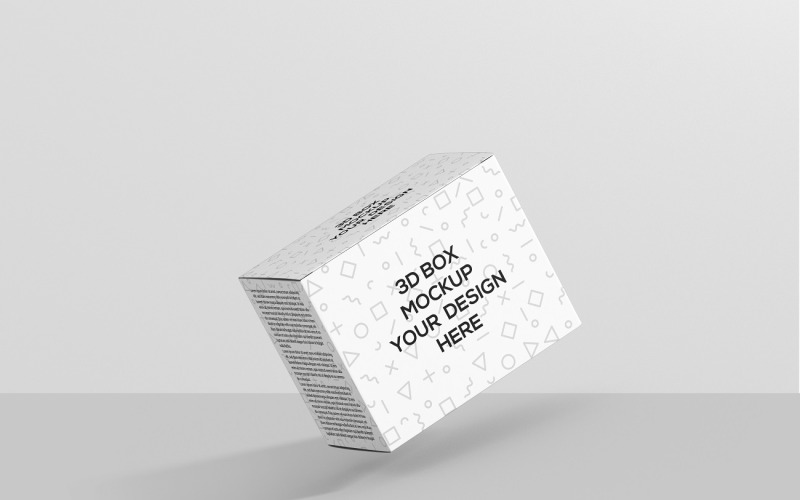 Mockup di scatola rettangolare alta 2
