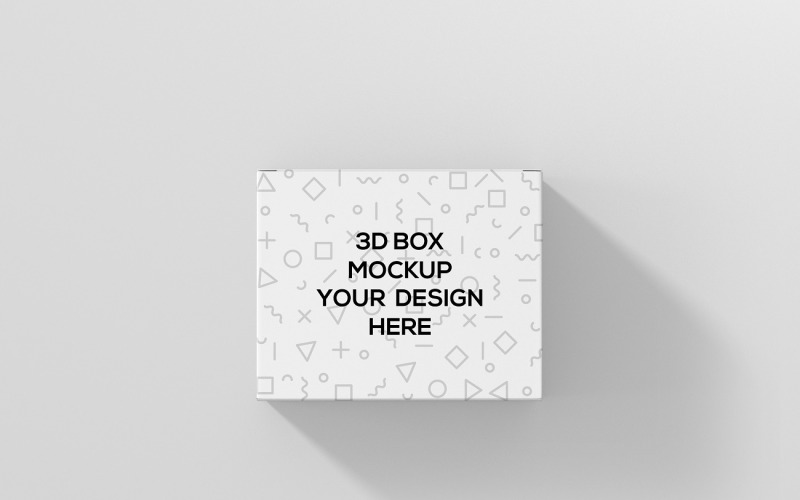 Mockup di scatola rettangolare alta 5