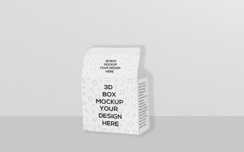 Mockup di scatola sottile di dimensioni quadrate