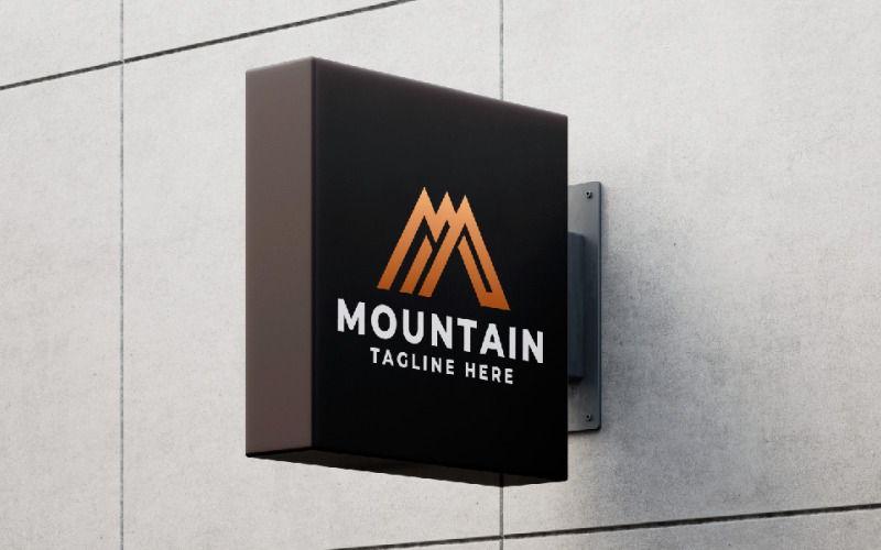 Mountain Business Letter M Pro logotyp mall