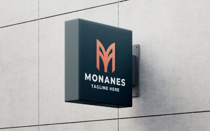 Шаблон логотипа Monanes Letter M Pro