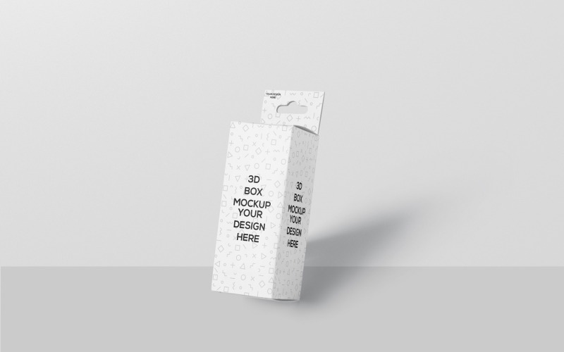 Scatola rettangolare di piccole dimensioni con gancio Mockup