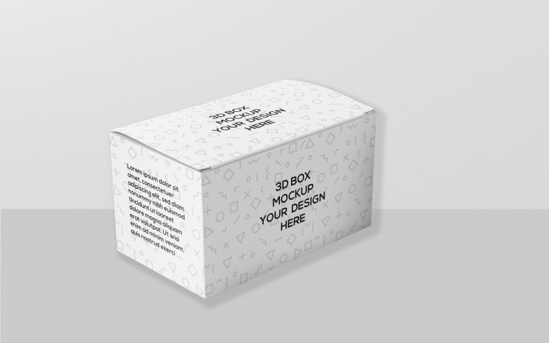 Wide Rectangle Box Mockup