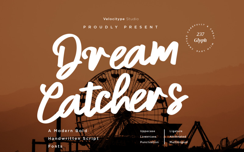 Dream Catchers - Moderne vetgedrukte handgeschreven scriptlettertypen