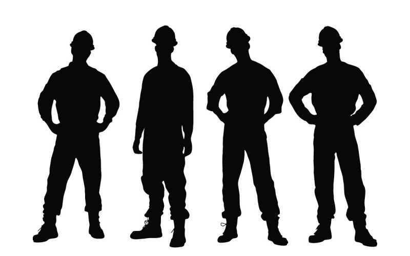 Mechanische silhouet vector collectie