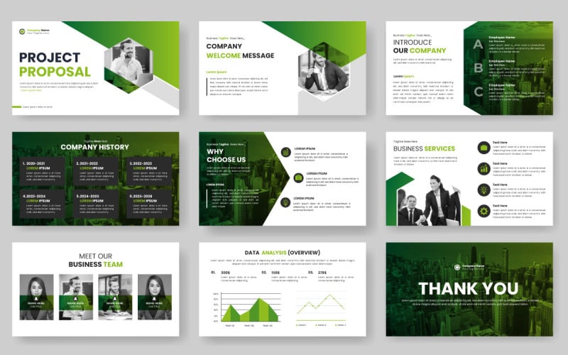 Creative business presentation slides template design. Use for modern ...