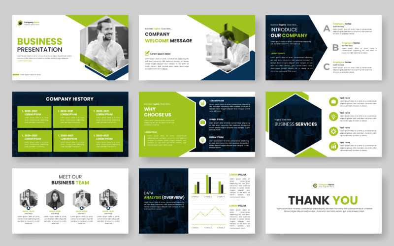 Design de modelo de slides de apresentação de negócios. Use para a ideia de fundo de apresentação moderna