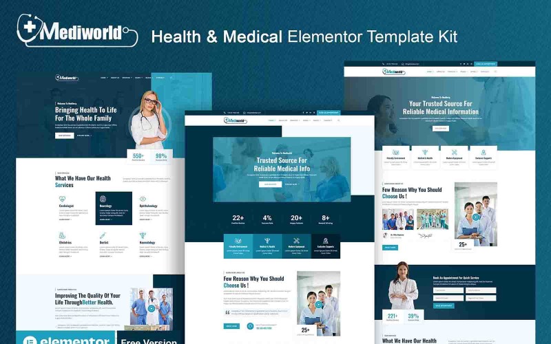 Mediworld – Elementor-Vorlagen-Kit für Gesundheit und Medizin