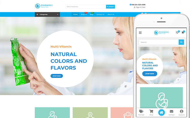 Phamaci - тема для медицини та охорони здоров'я Тема WooCommerce