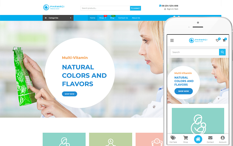 Phamaci - тема для медицины и здравоохранения WooCommerce Theme