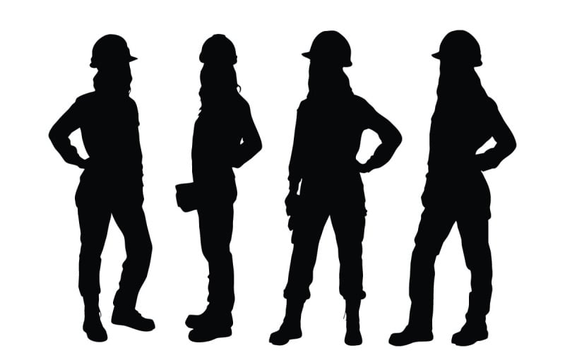Anonyme Handwerker-Mädchen-Silhouette