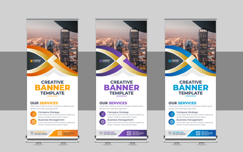 Corporate Roll Up Banner Design, X Banner, Standee, Pull Up Design