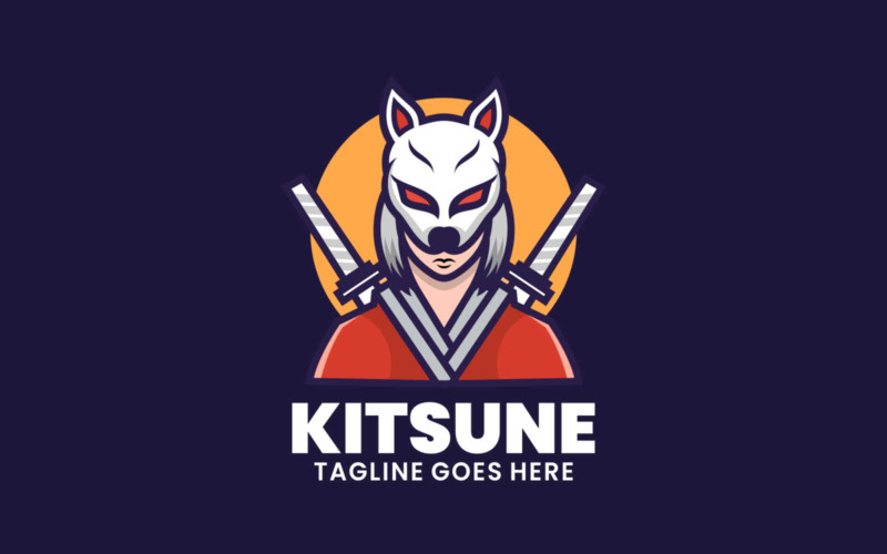 Logo Mascote Kitsune