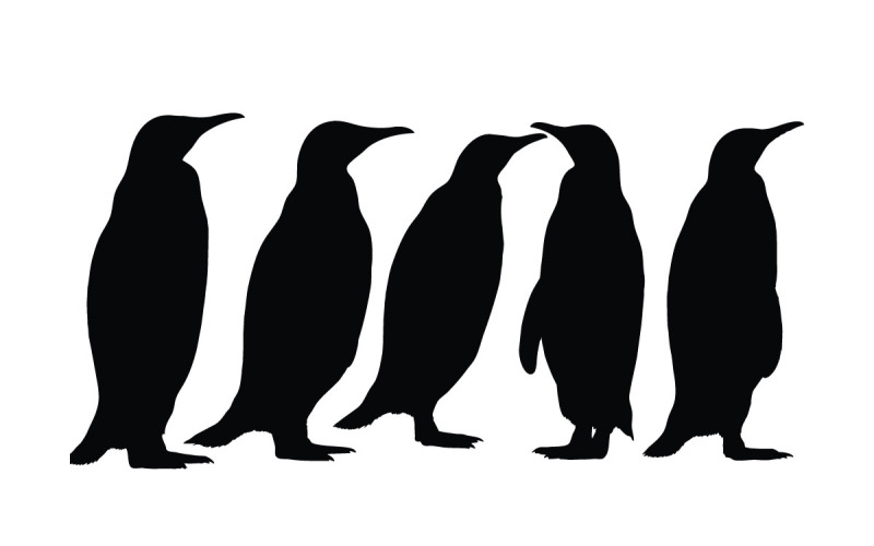 Pinguïns silhouet collectie vector
