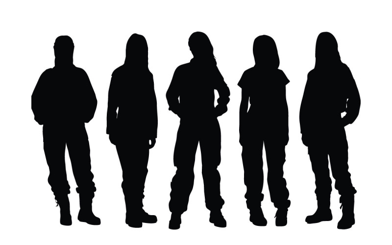Siluetta femminile anonima del meccanico