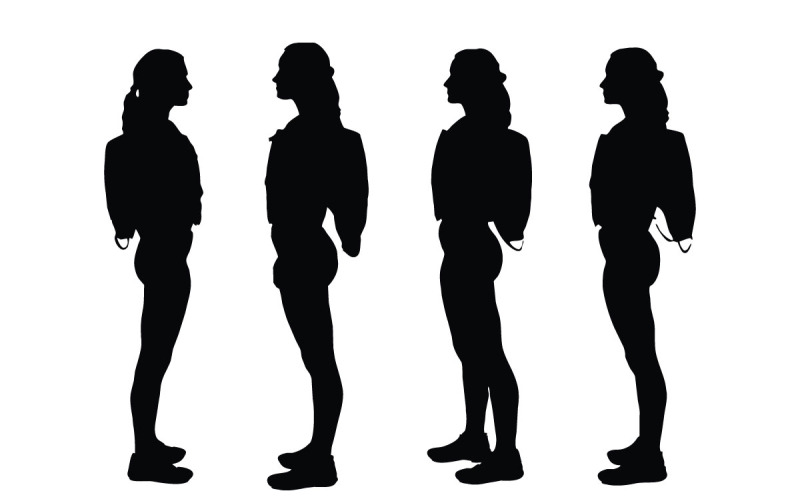 Strand badmeester meisje silhouet vector