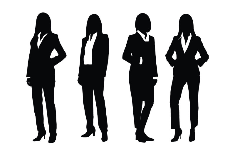 Vettore stabilito della siluetta dell'avvocato femminile