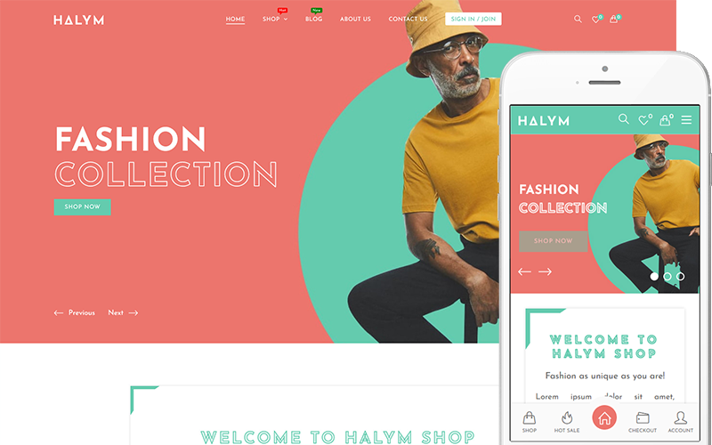 Halym - Tema para ropa y moda Tema de WooCommerce