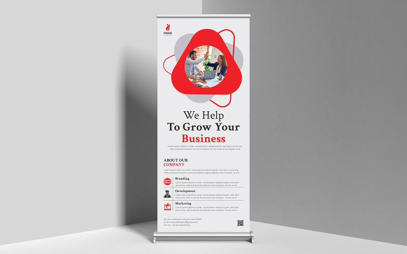 Vorlage für Roll-up-Banner für Unternehmen