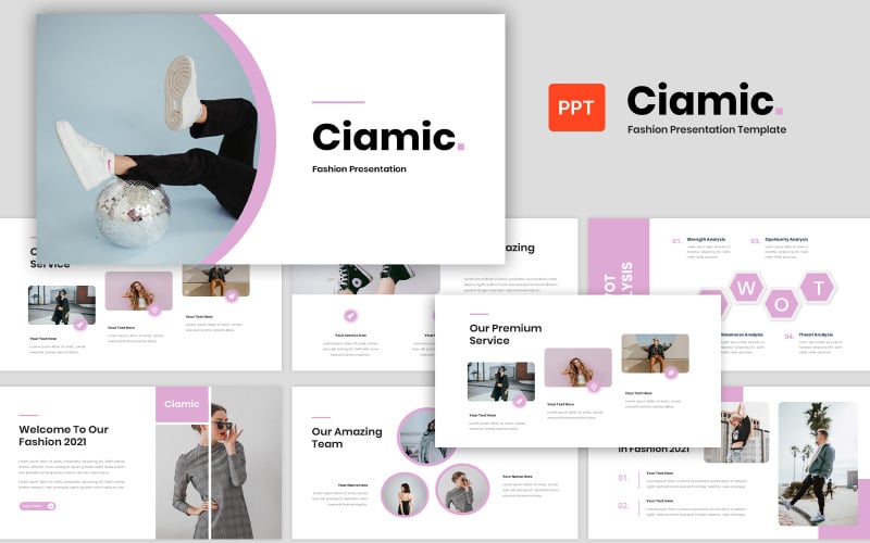 kostenlose Ciamic – Mode-Business-Präsentation PowerPoint-Vorlage