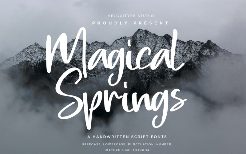 Magical Springs – Modern Script betűtípusok